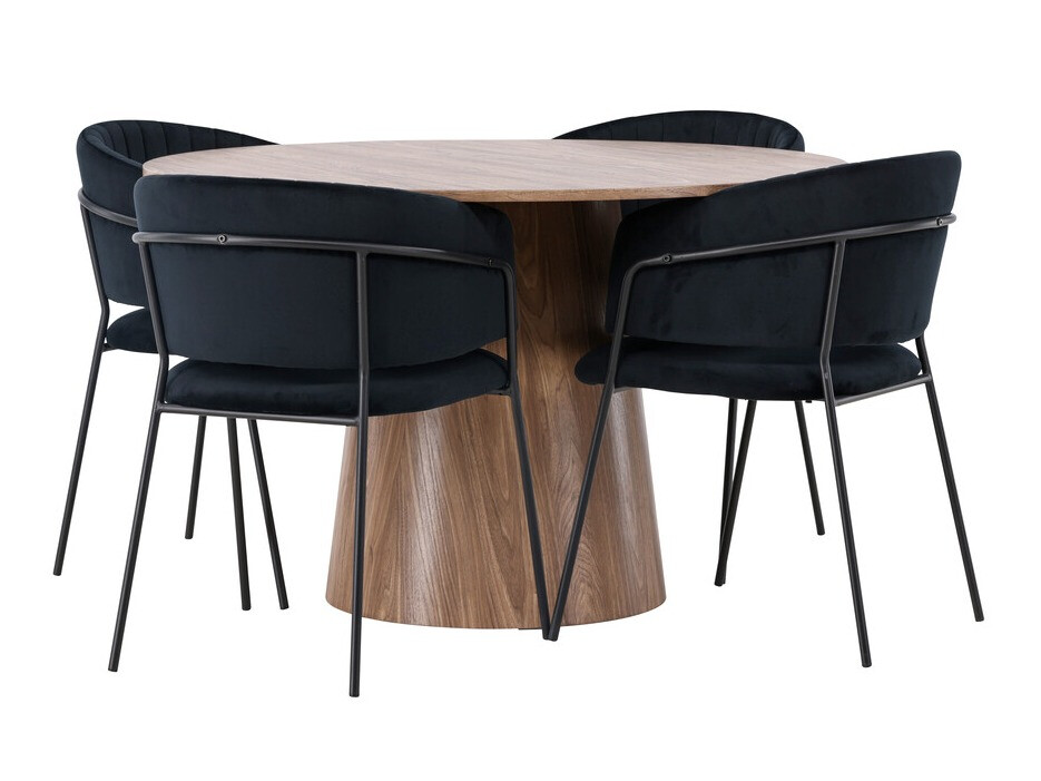 Маса и столове за трапезария Dallas 4254 (Кафяв)