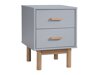 Нощно шкафче Nolcalu 102 (Сив + Дъб)