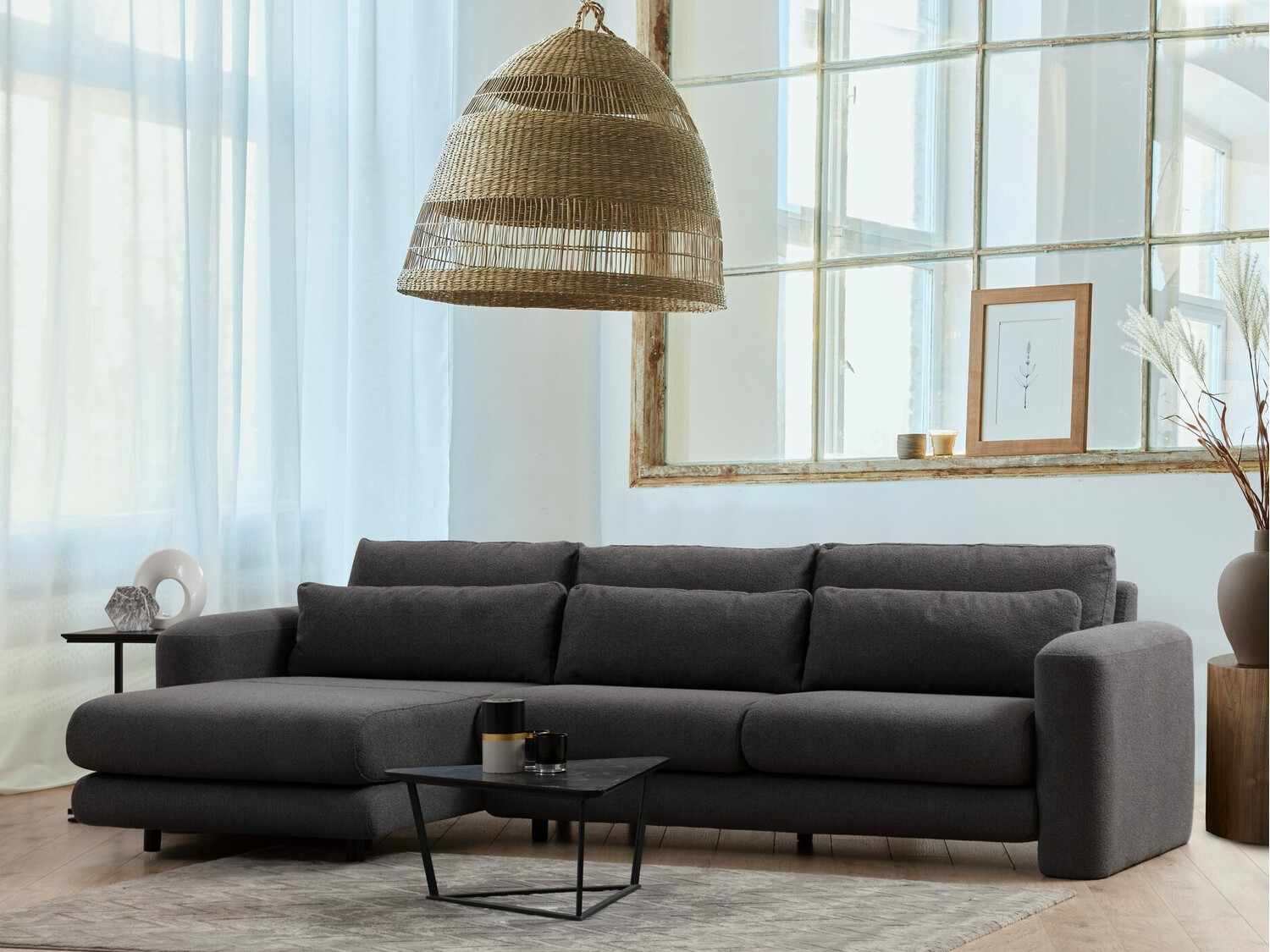 Ъглов диван Altadena 333 (Сив)