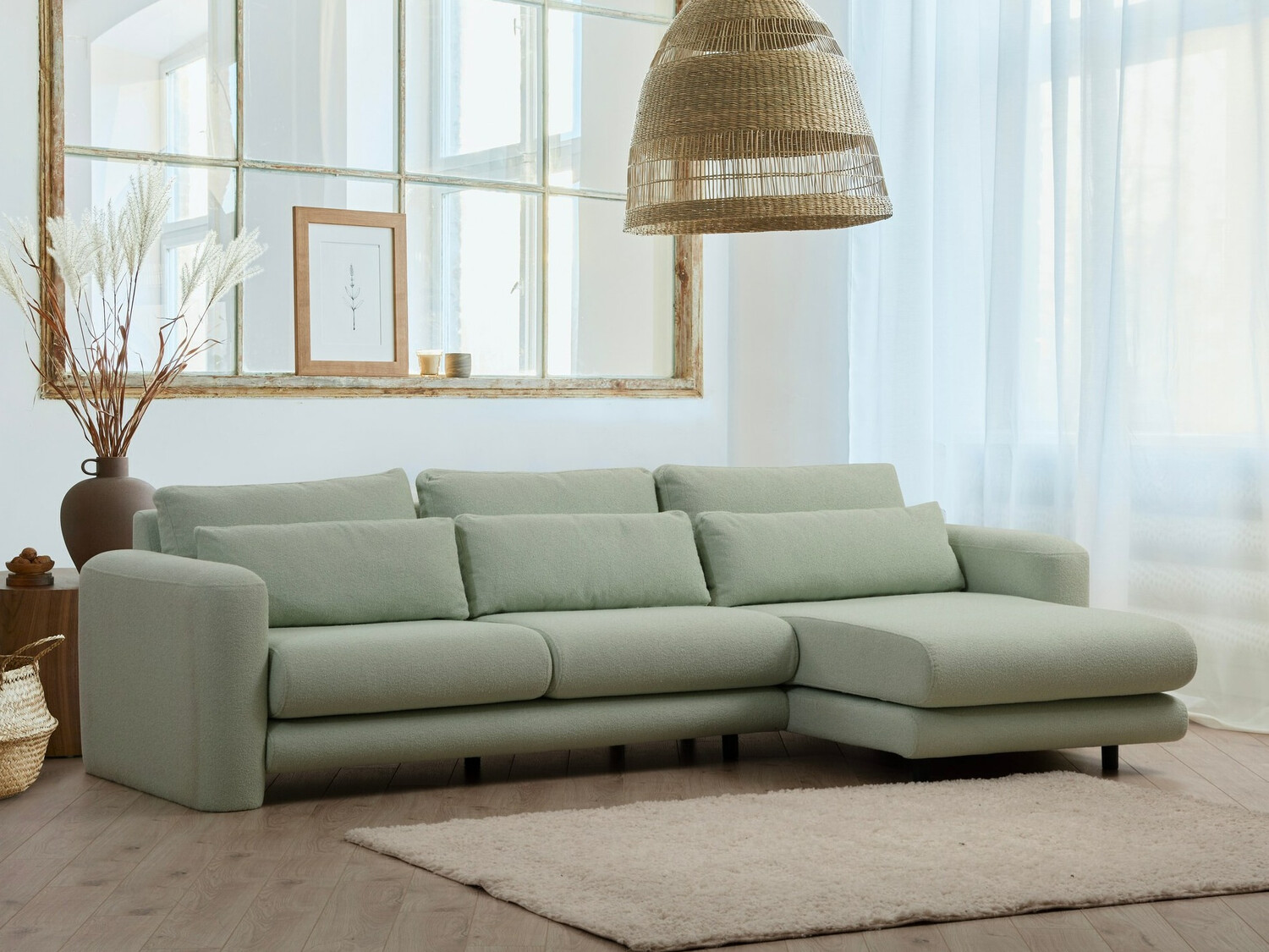 Ъглов диван Altadena 333 (Зелен)