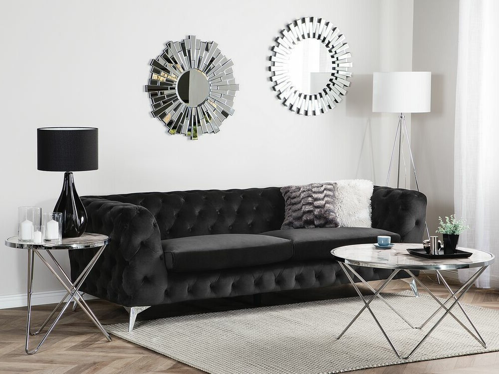 Chesterfield диван Berwyn 185 (Черен)
