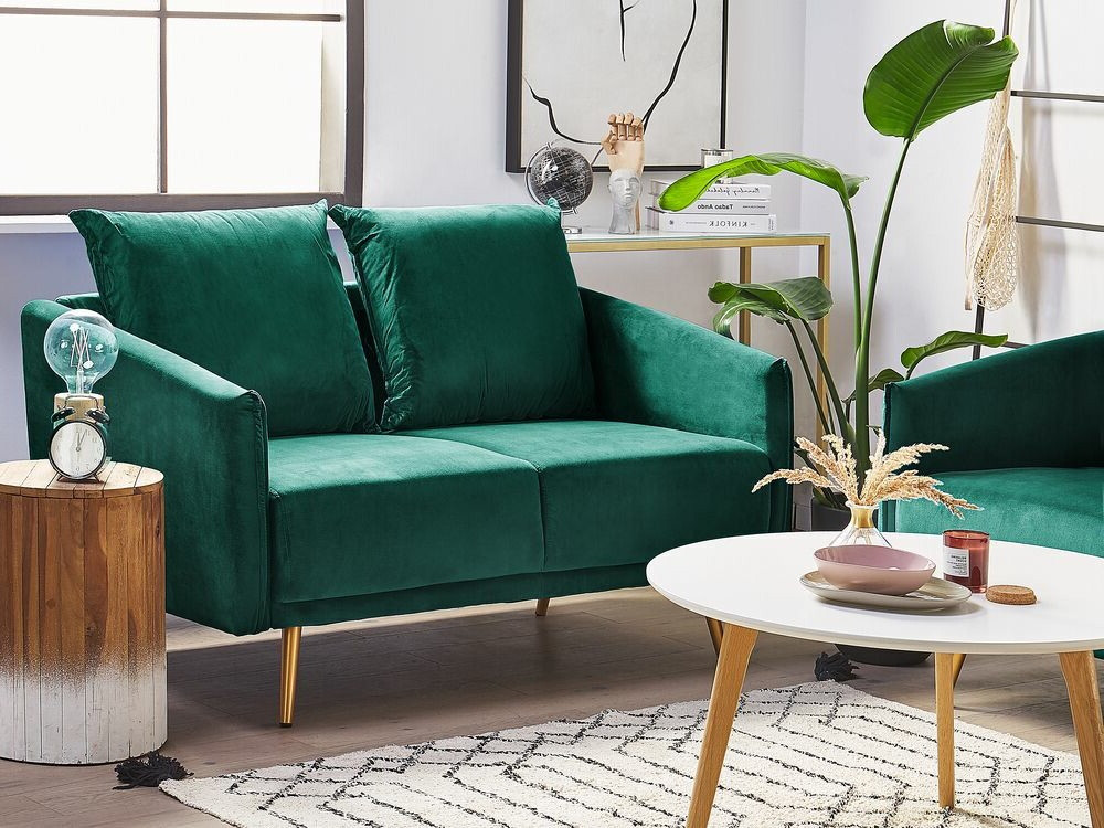 Диван Berwyn 193 (Зелен + Златно)