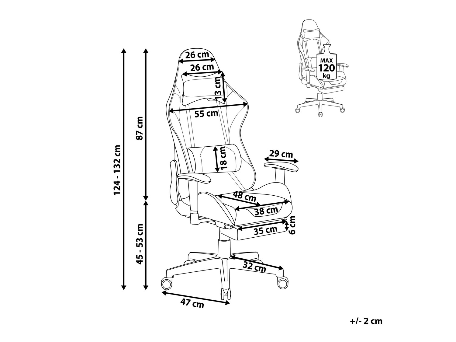 Геймърски стол Berwyn 183 (Черен)