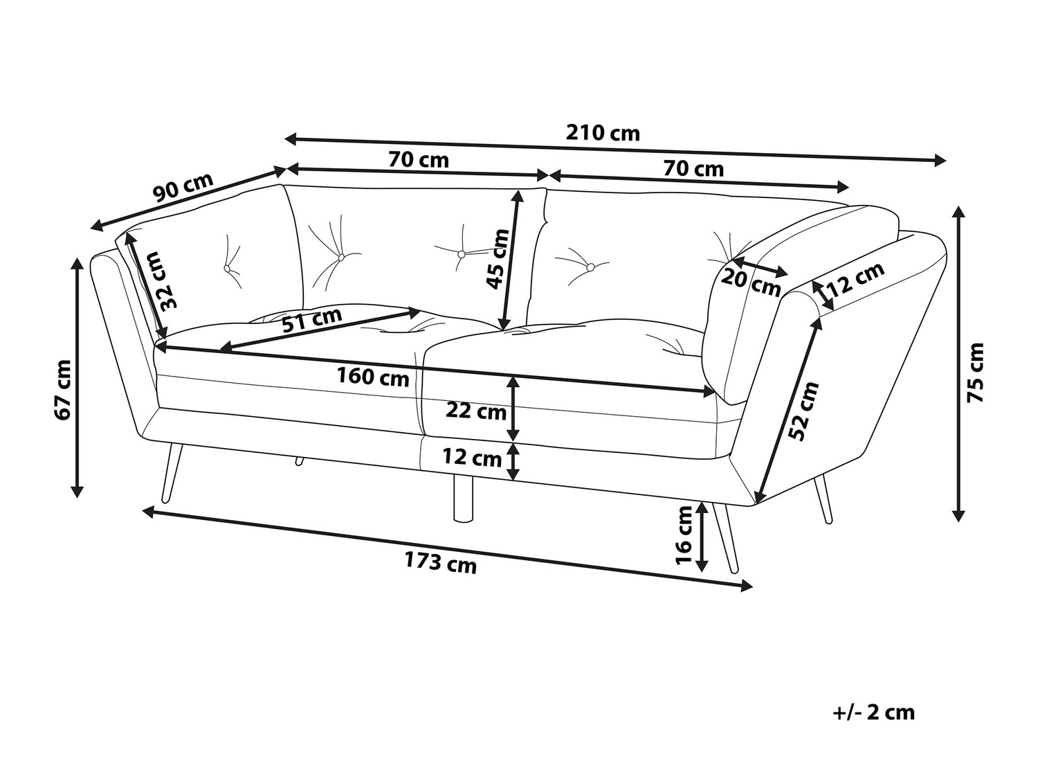 Диван Berwyn 212 (Зелен)