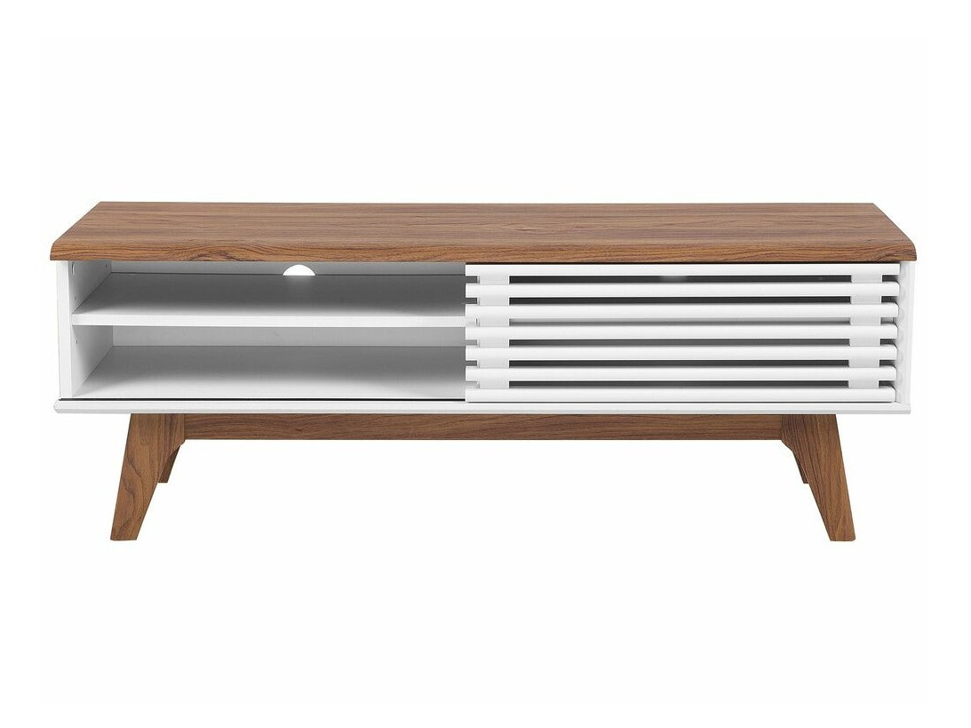 ТВ шкаф Berwyn 210 (Бял + Тъмно дърво)