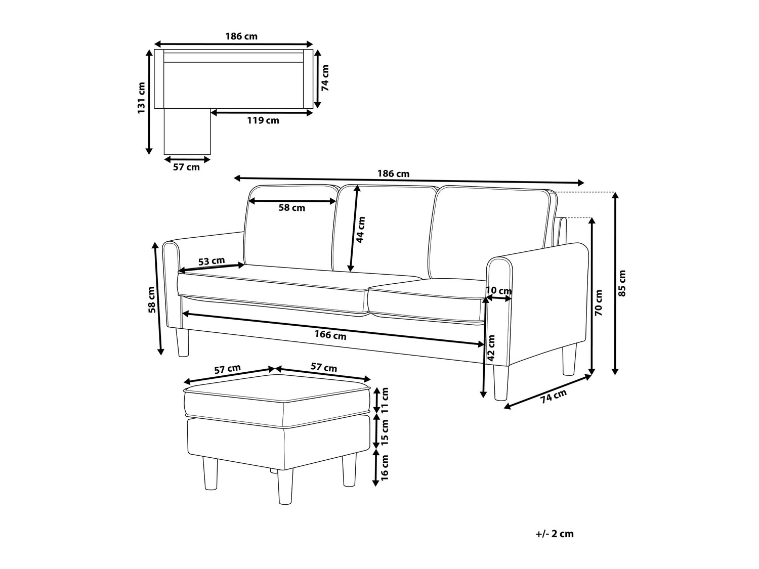 Диван Berwyn 239 (Син)