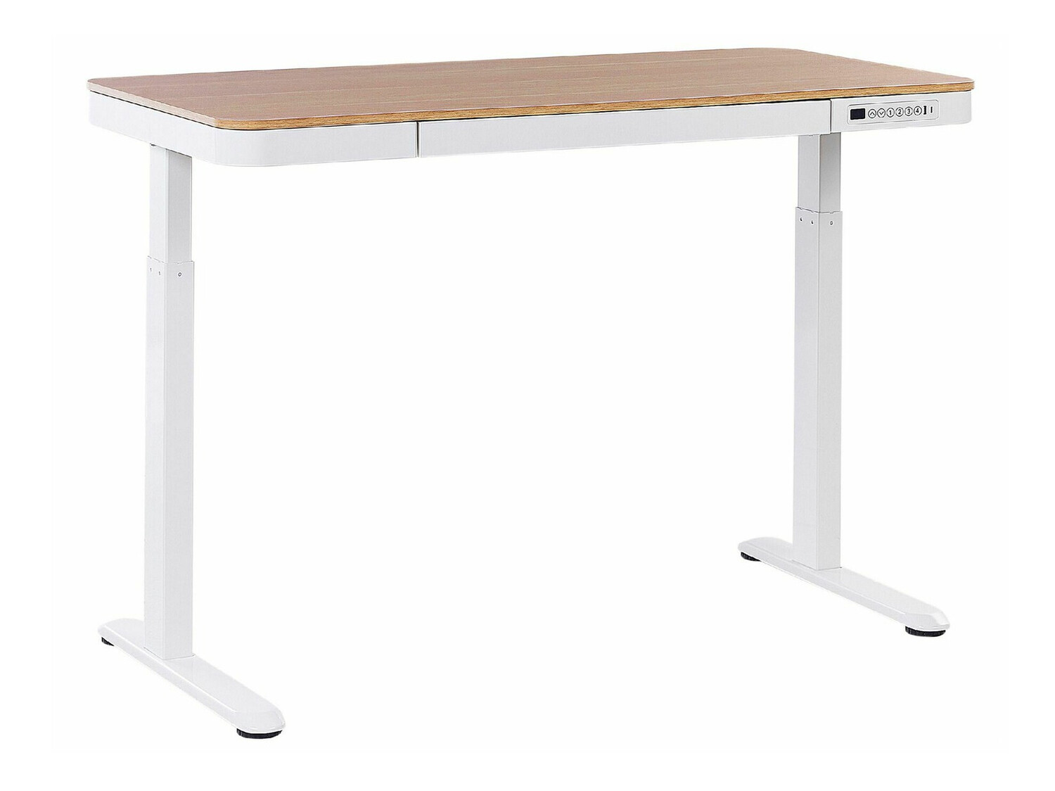 Офис бюро с регулируема височина Berwyn 224 (Бял + Ярък дърво)