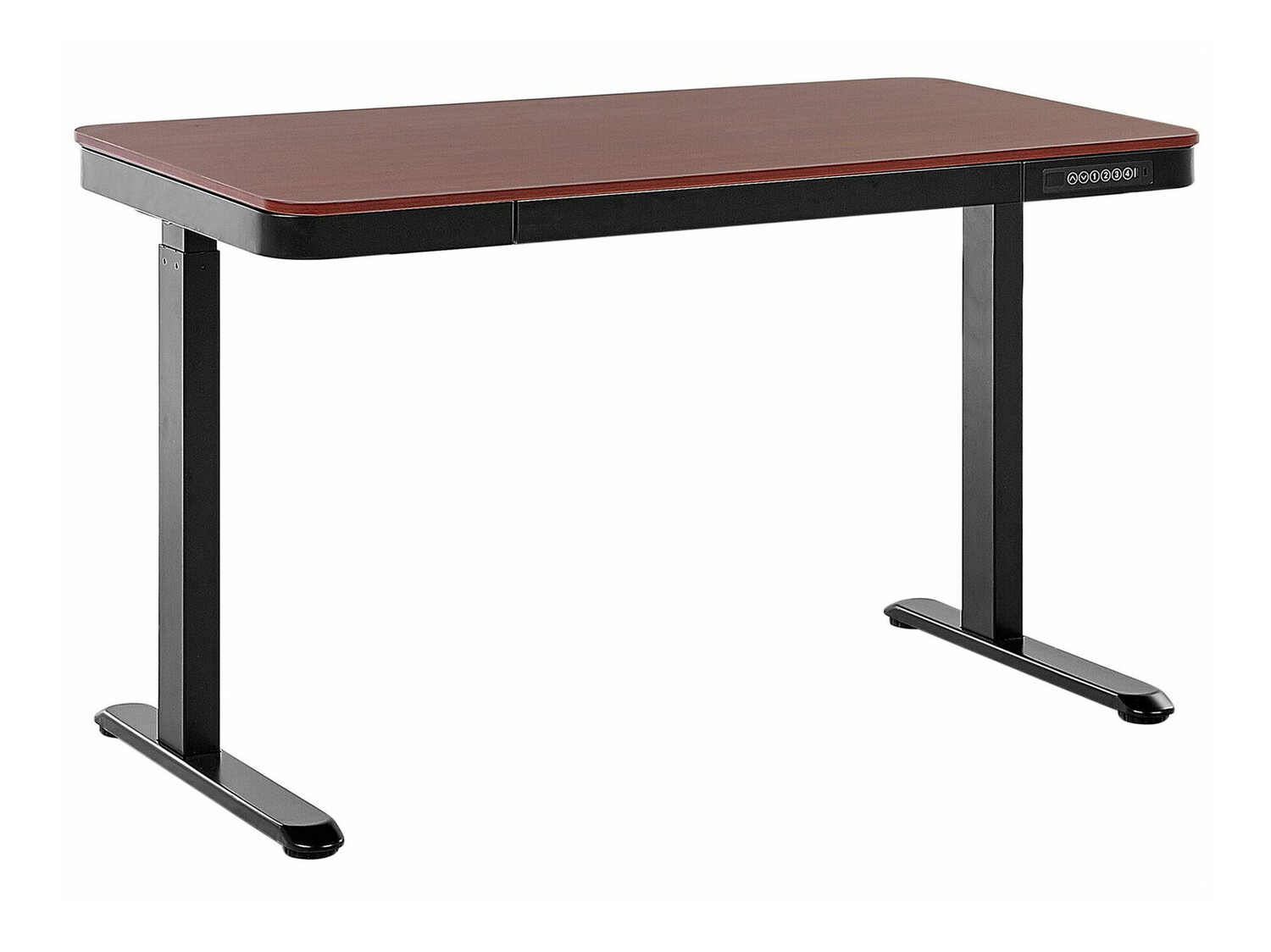 Офис бюро с регулируема височина Berwyn 224 (Черен + Тъмно дърво)