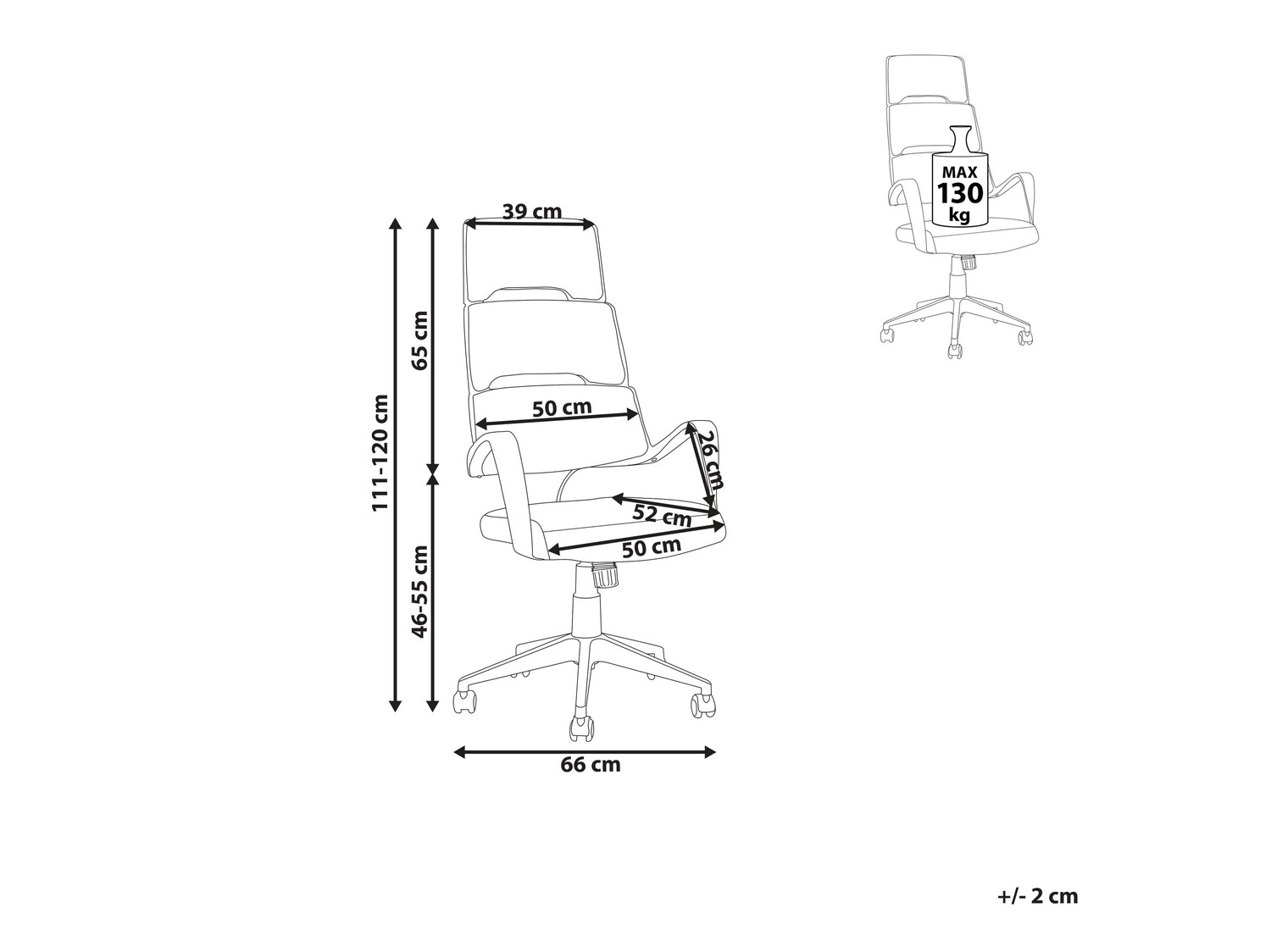 Офис стол Berwyn 221 (Черен)