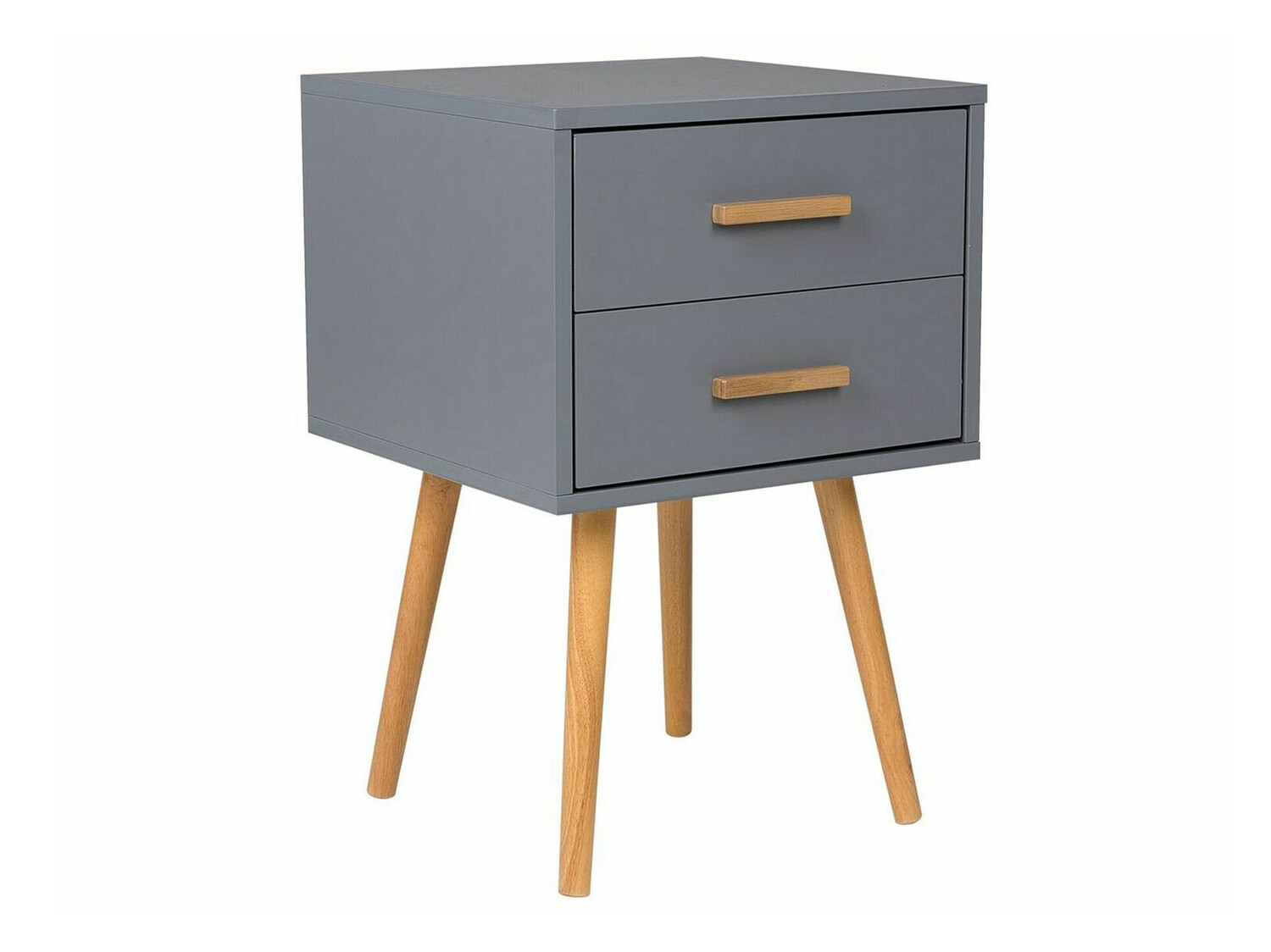 Нощно шкафче Berwyn 281 (Сив + Ярък дърво)