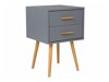 Нощно шкафче Berwyn 281 (Сив + Ярък дърво)