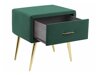 Нощно шкафче Berwyn 325 (Зелен + Златно)