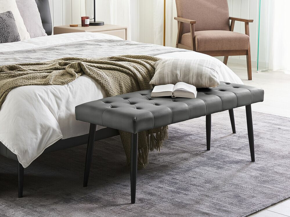 Тапицирана пейка Berwyn 348 (Сив + Черен)