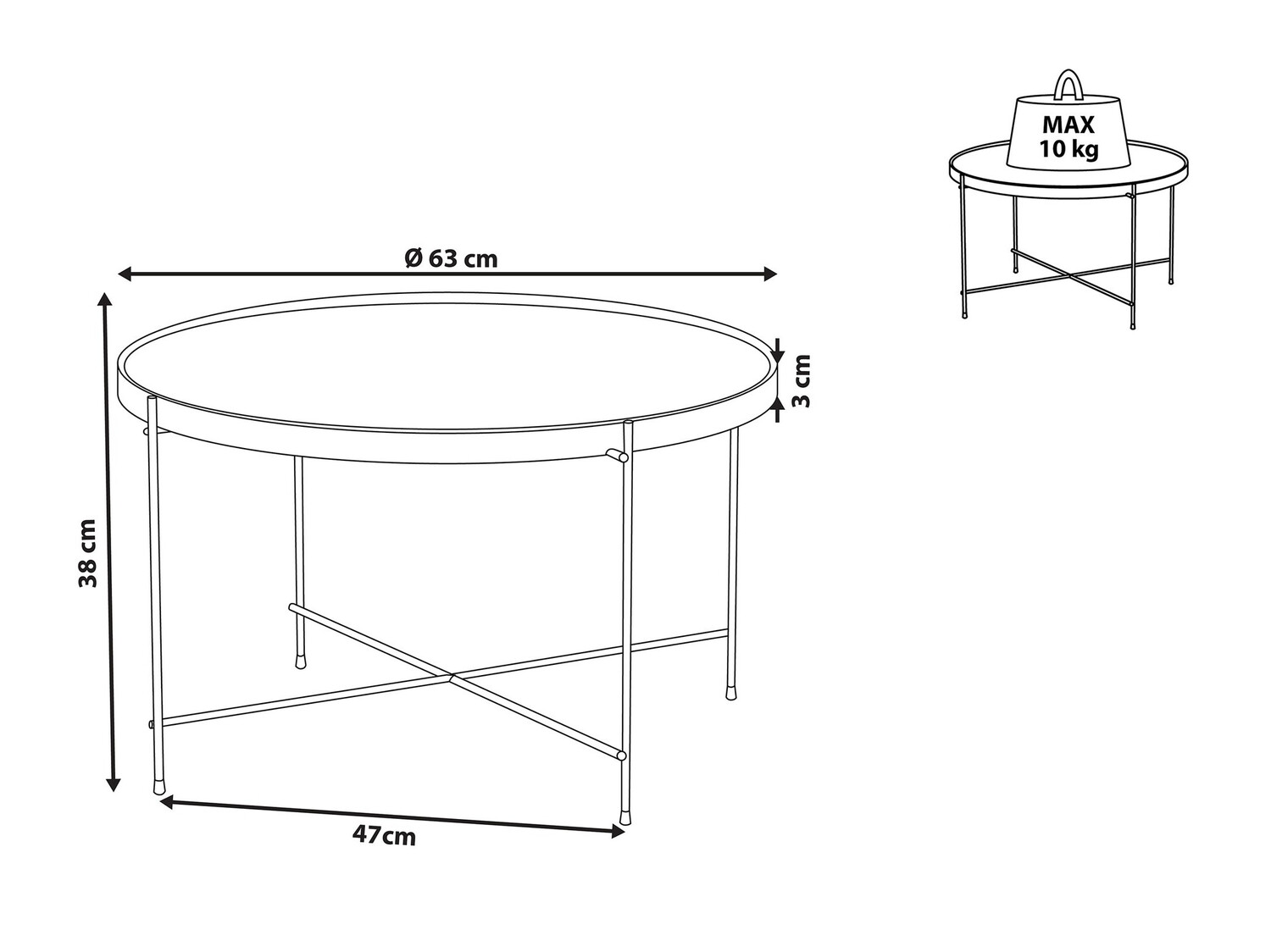 Масичка за кафе Berwyn 403 (Златно)