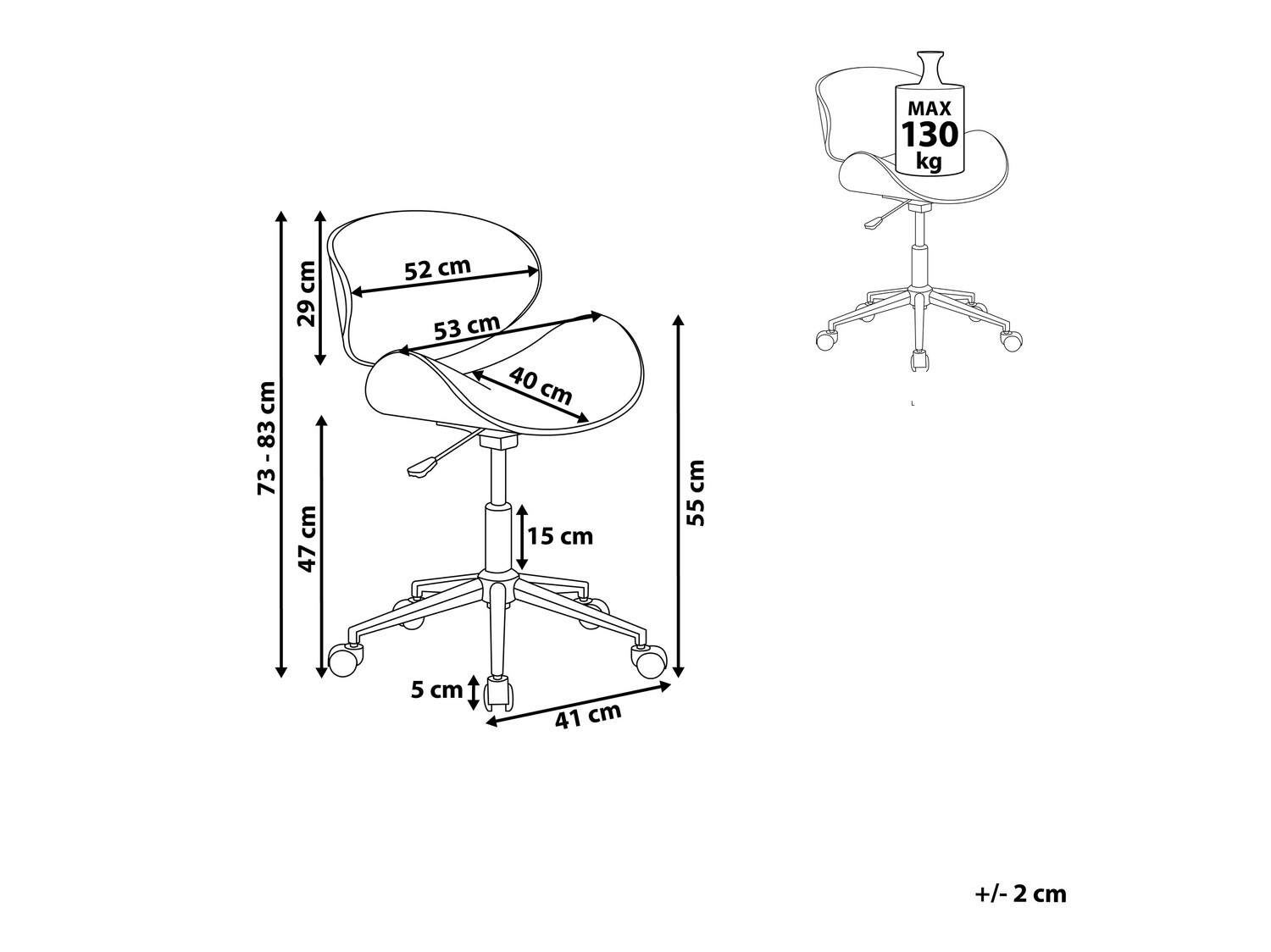Офис стол Berwyn 409 (Бял + Тъмно дърво)