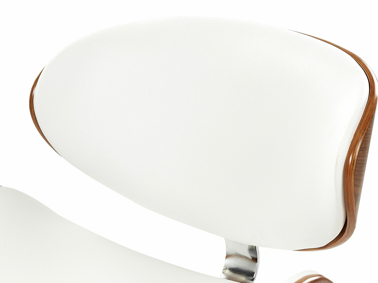 Офис стол Berwyn 409 (Бял + Тъмно дърво)