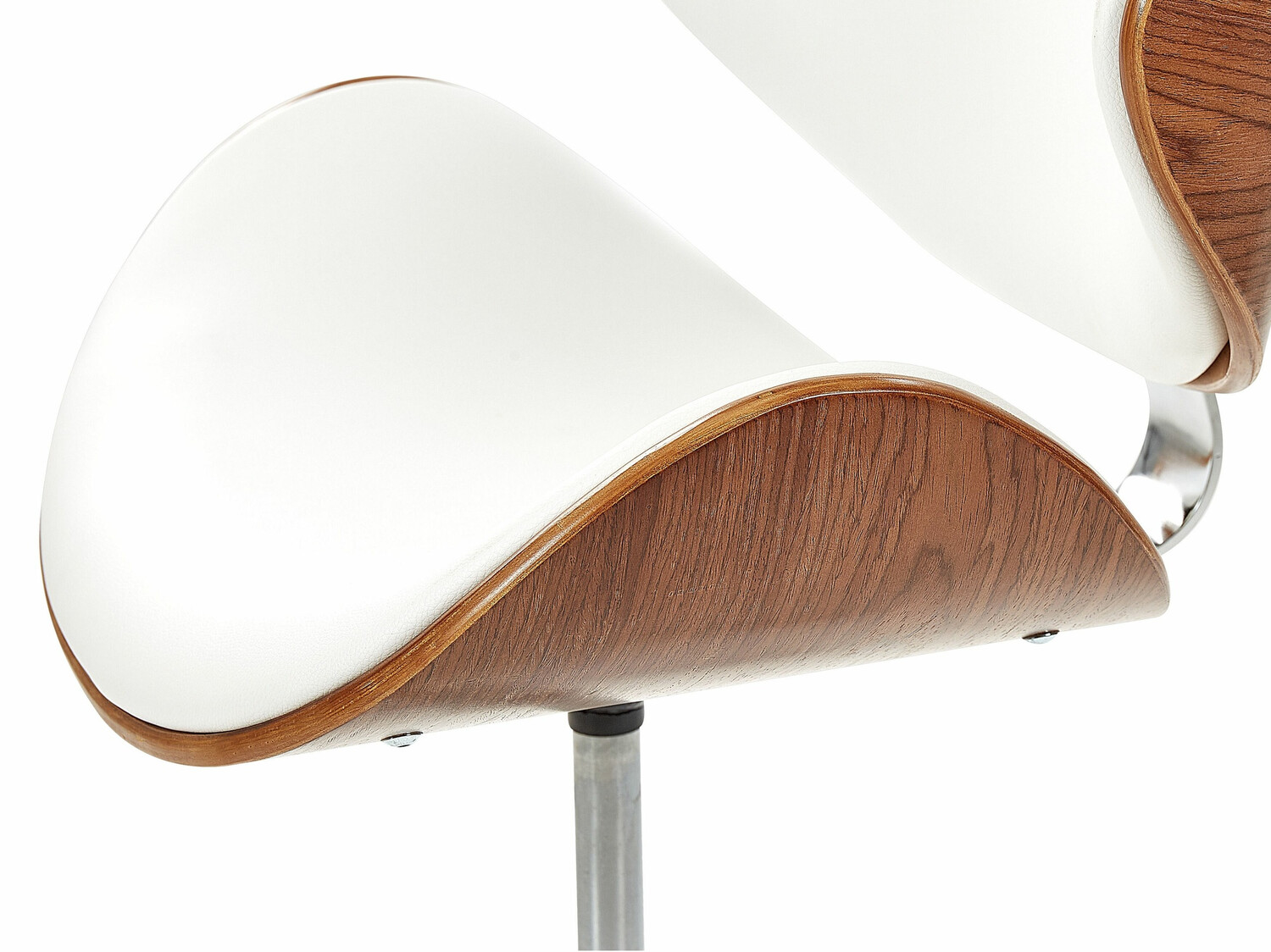 Офис стол Berwyn 409 (Бял + Тъмно дърво)