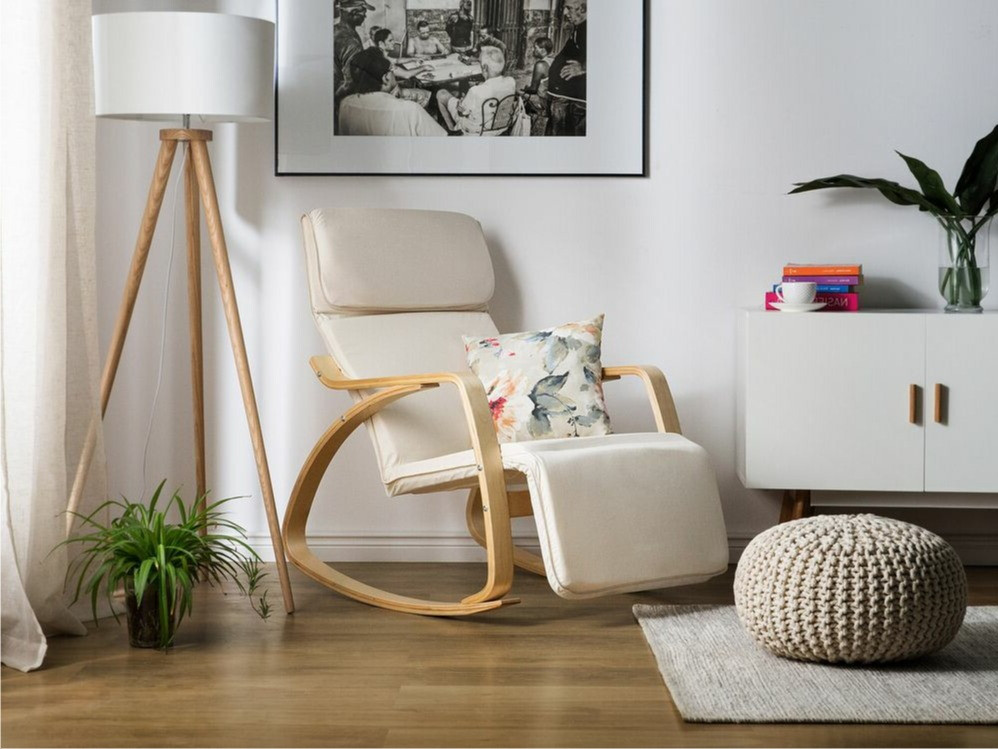 Люлеещ се стол Berwyn 463 (Бежов + Ярък дърво)