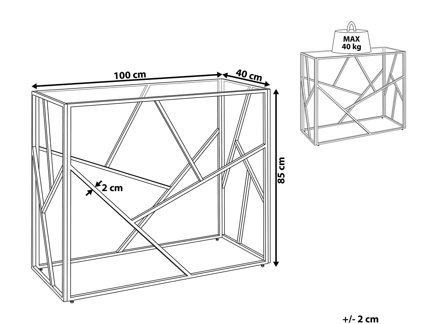 Конзолна маса Berwyn 484 (Сребро)