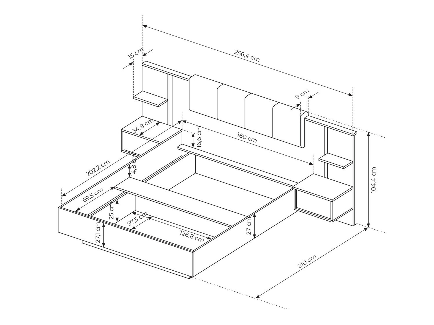 Легло Orltoru 112 С нощни шкафчета