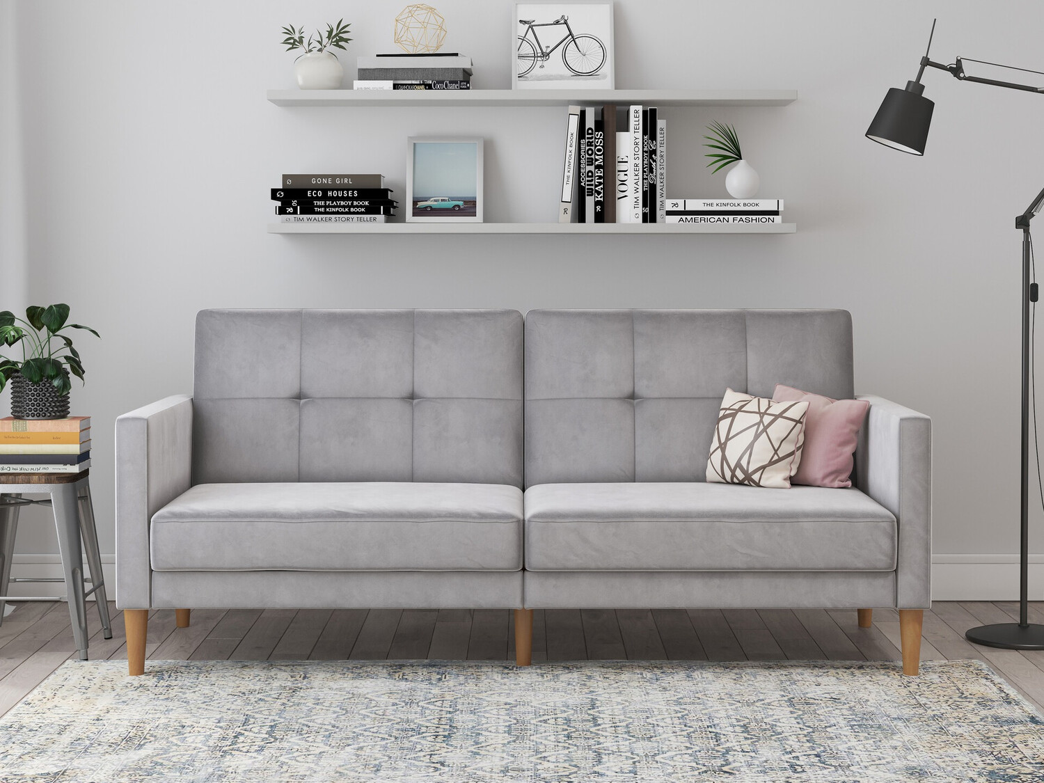 Разтегателен диван Denton 1178 (Светло сив)