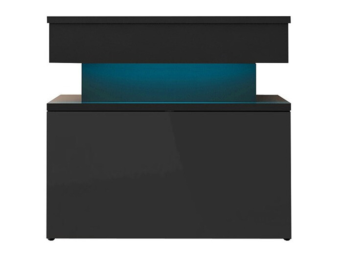 Нощно шкафче Monfero (Черен + Черен гланц)