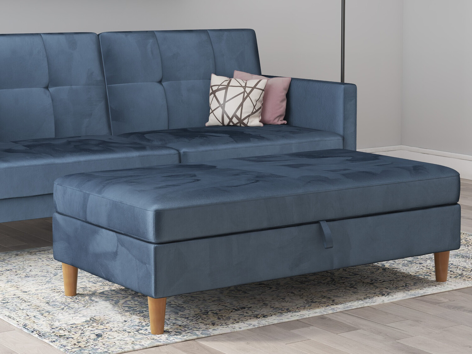 Тапицирана пейка Denton 1180 (Син)