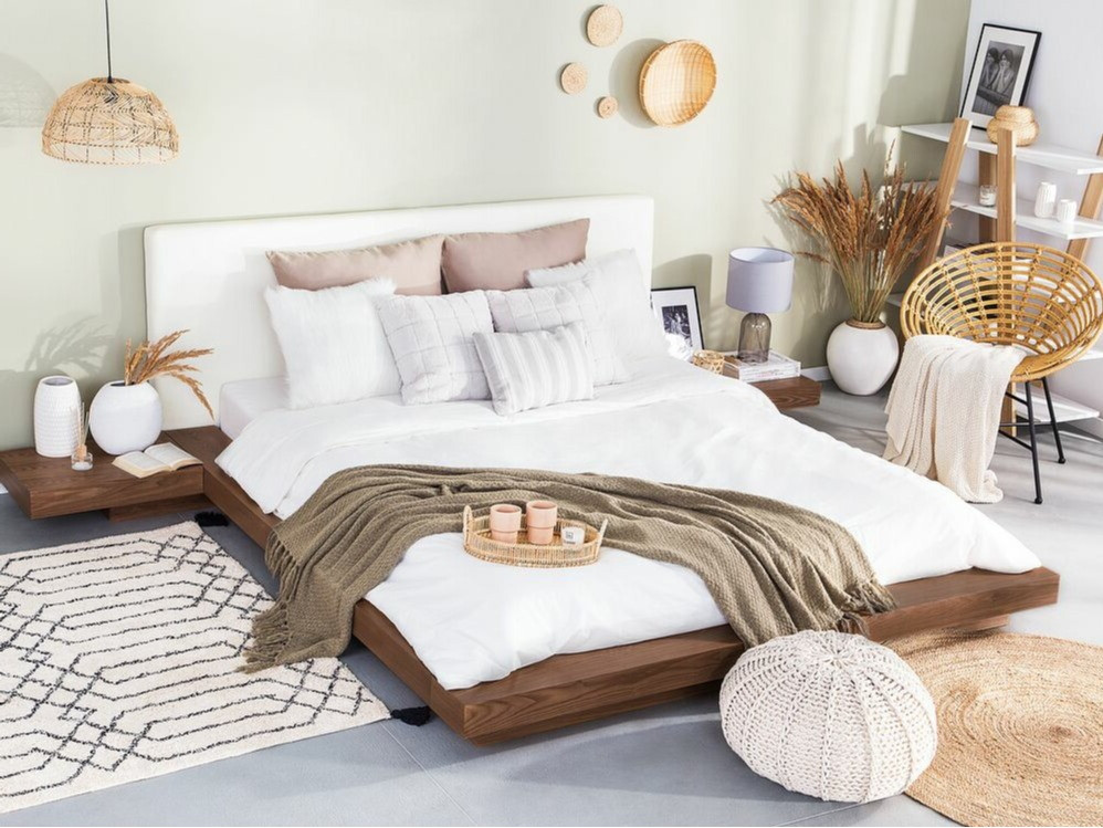 Легло Berwyn 543 (Кафяв) С нощни шкафчета