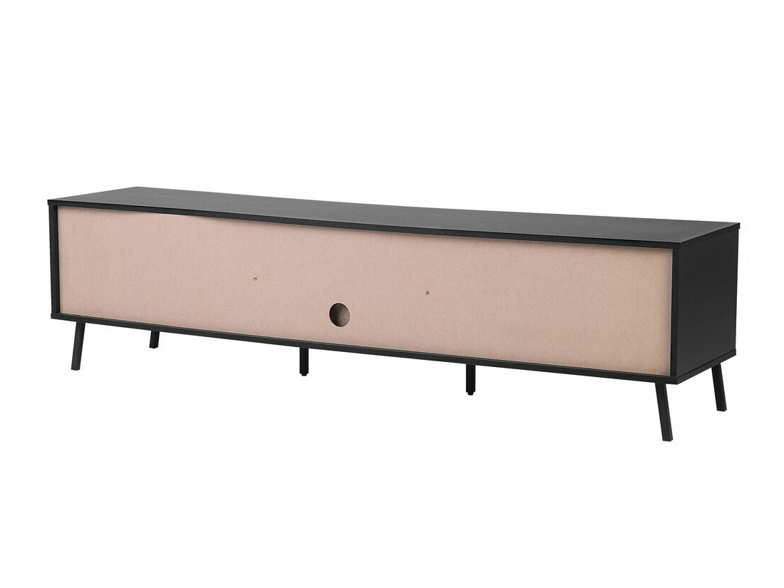 ТВ шкаф Berwyn 544 (Тъмно дърво + Черен)