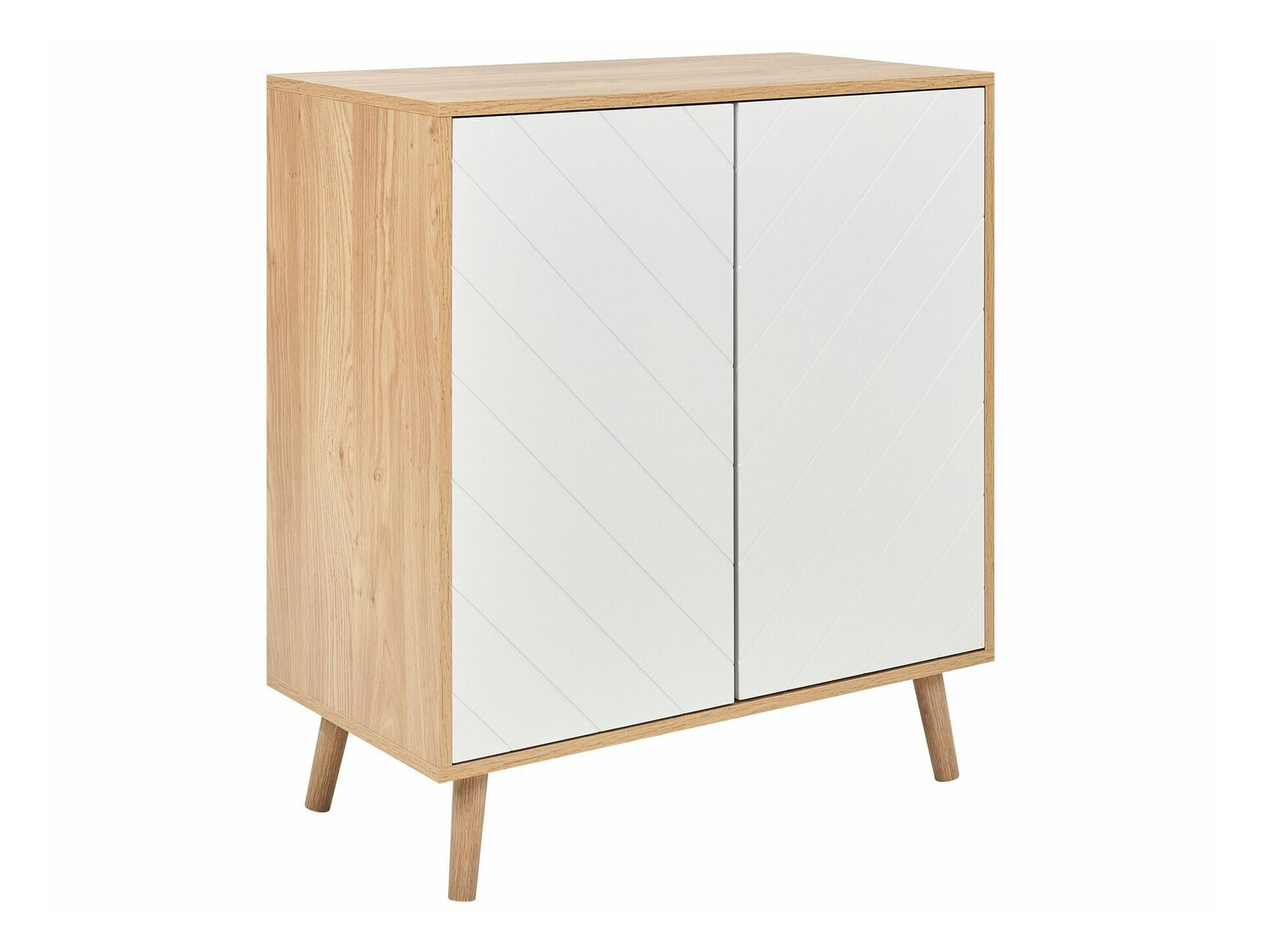 Шкаф Berwyn 586 (Ярък дърво + Бял)