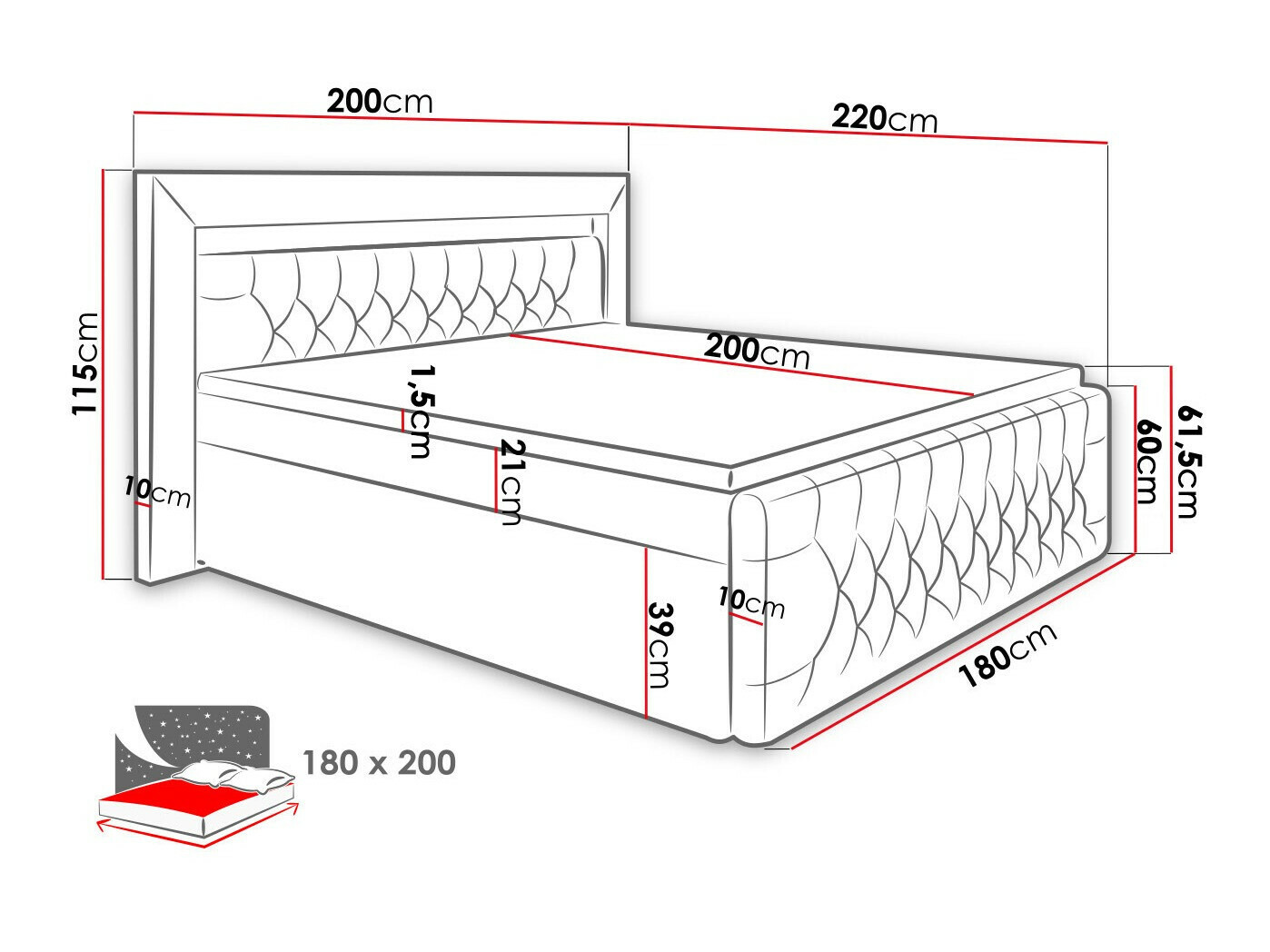 Континентално легло Aura