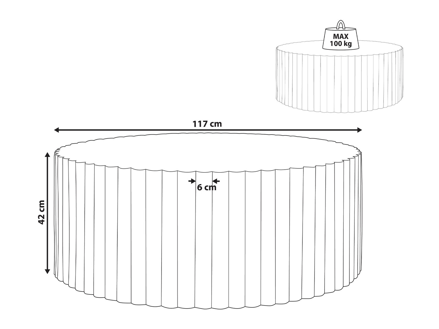 Масичка за кафе Berwyn 2131 (Бял + Terazzo)