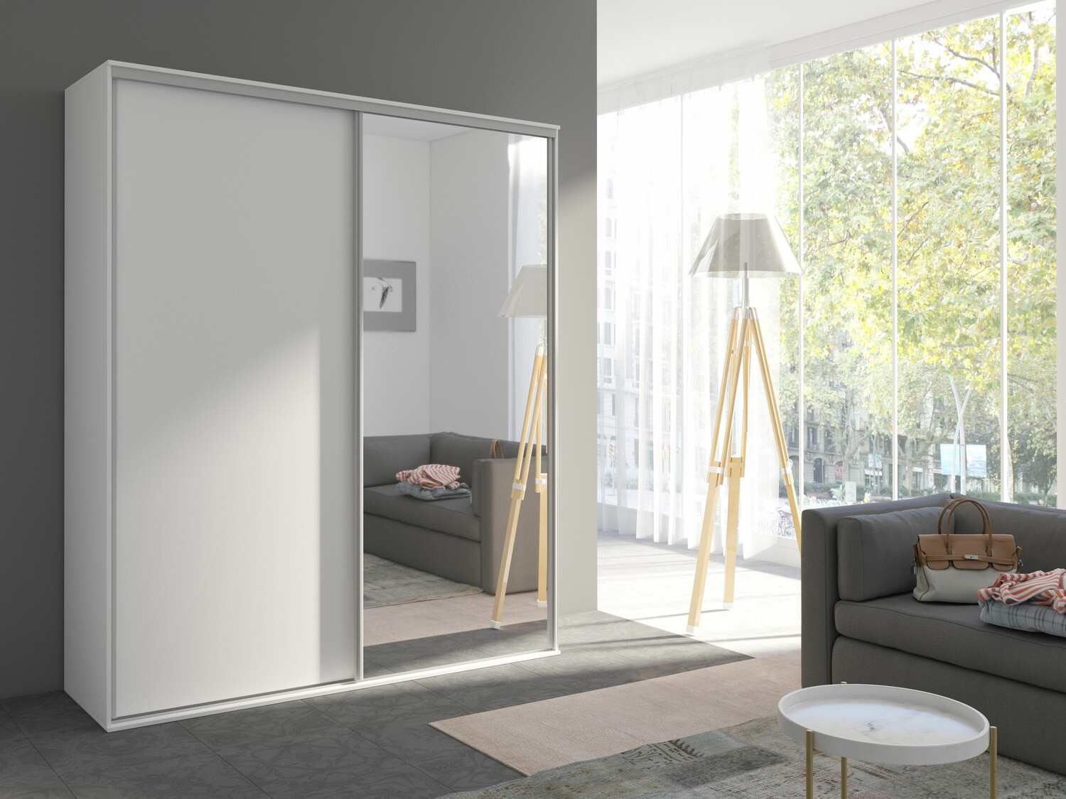 Гардероб Murrieta 180 (Бял)