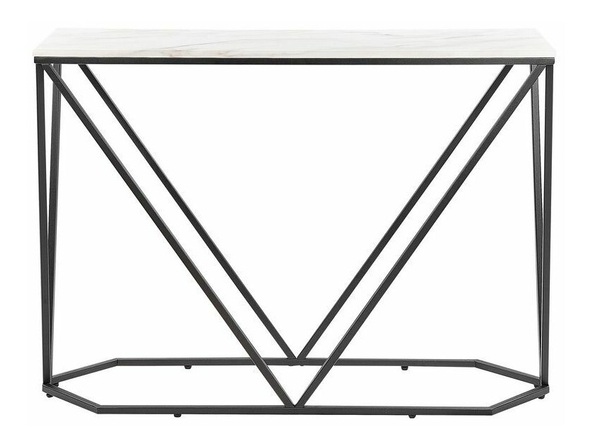 Конзолна маса Berwyn 615 (Черен + Бял мрамор)