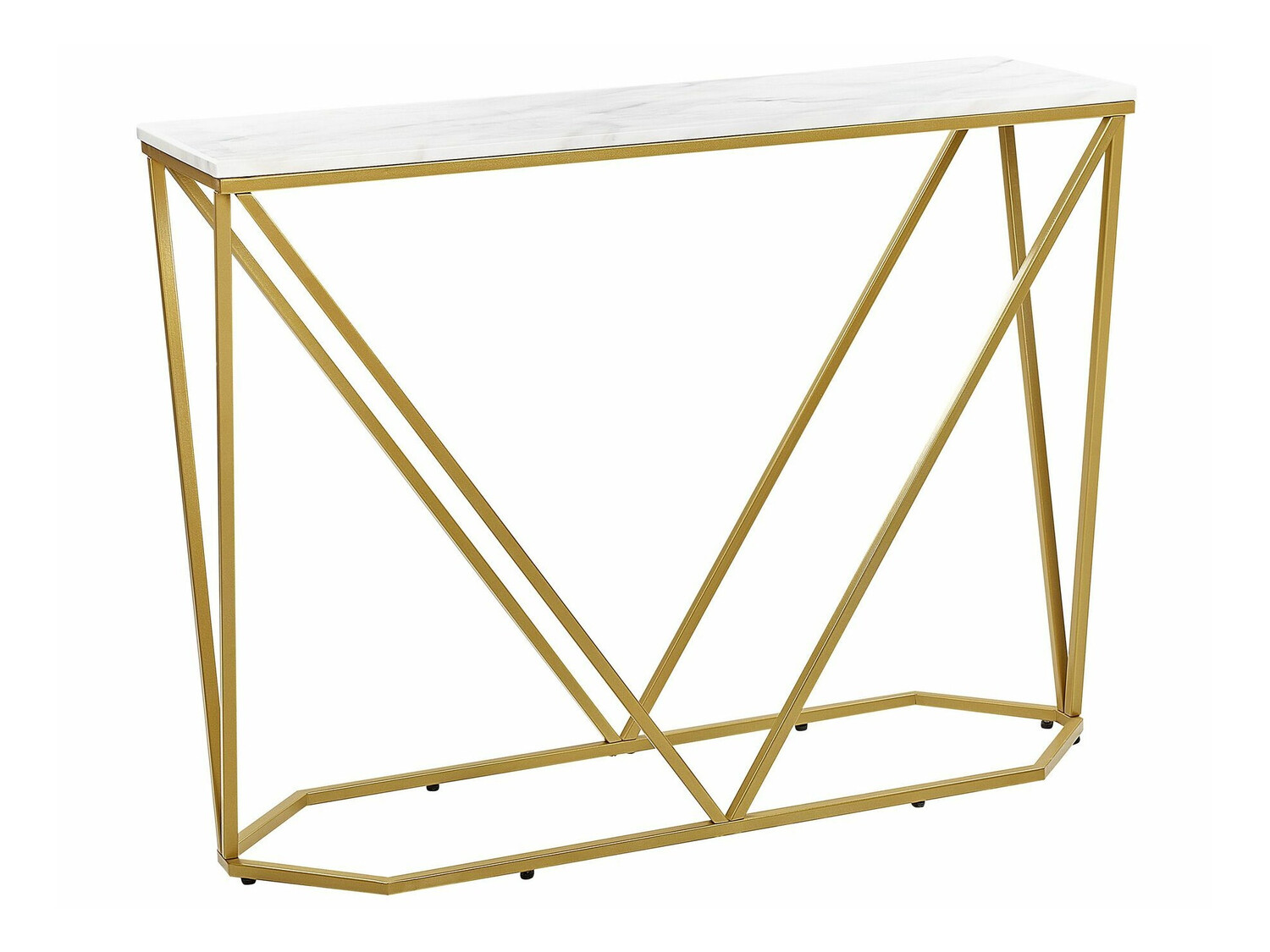 Конзолна маса Berwyn 615 (Златно + Бял мрамор)