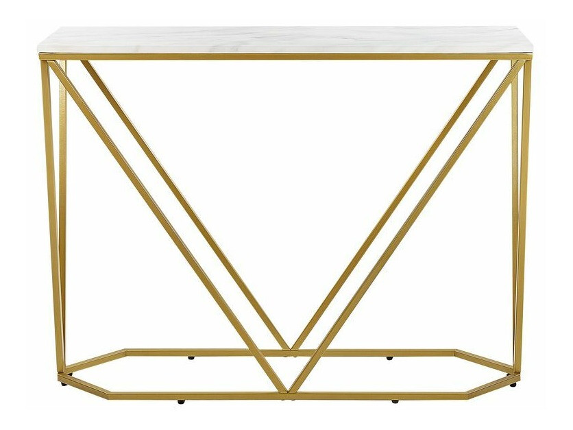 Конзолна маса Berwyn 615 (Златно + Бял мрамор)