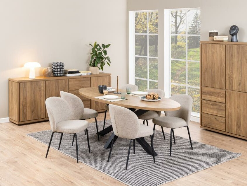 Стол Norsica 389 (Бежов + Черен)