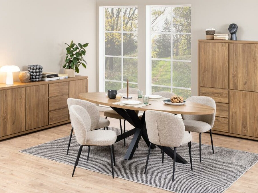 Стол Norsica 389 (Бежов + Черен)