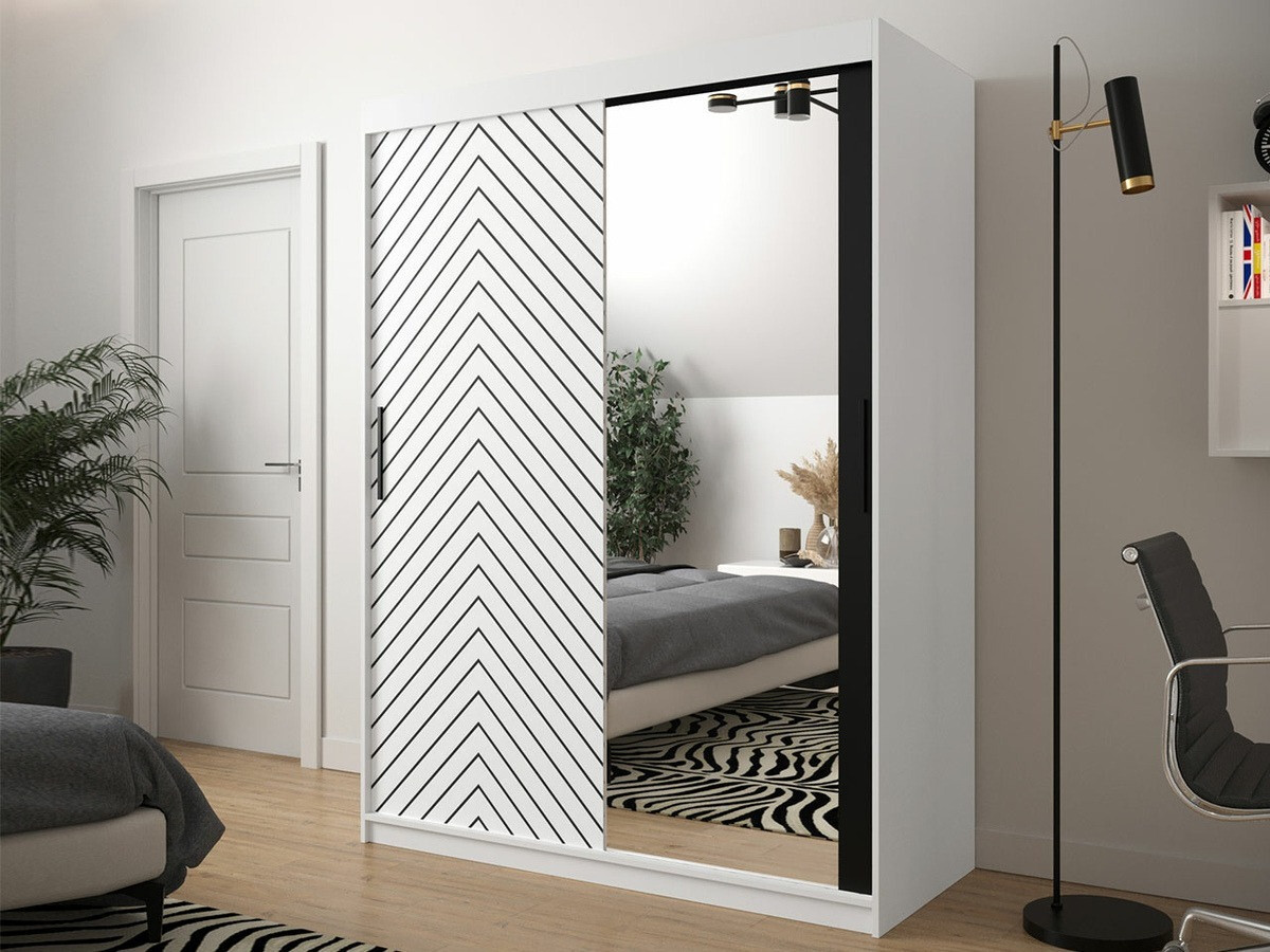 Гардероб Hartford 311 (Бял + Черен)