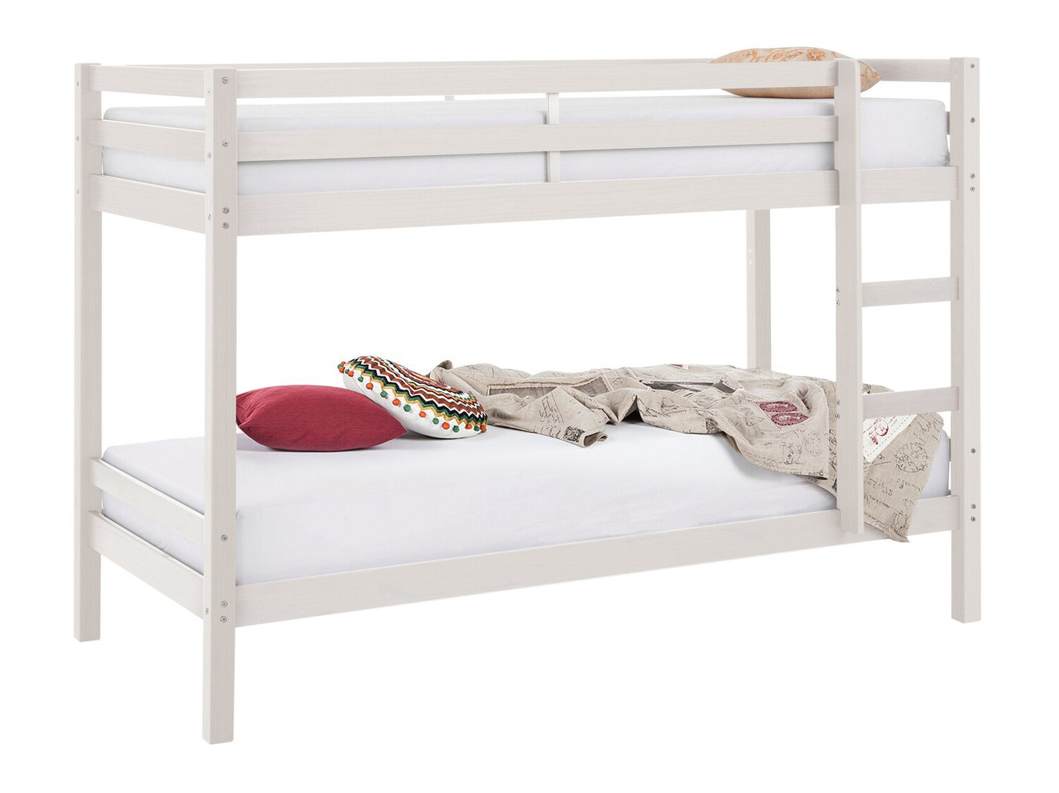 Двуетажно легло Ruvfiva 100 (Бял)