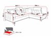 Ъглов диван Sarasota 148 (Mono 231 + Botanical 36)