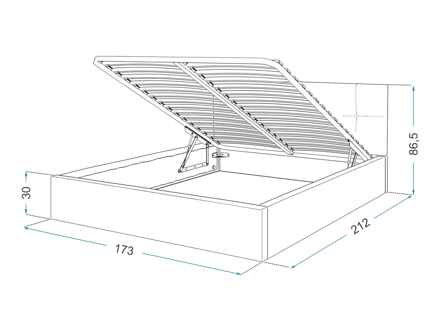 Легло Fairfield 107 (Сив)