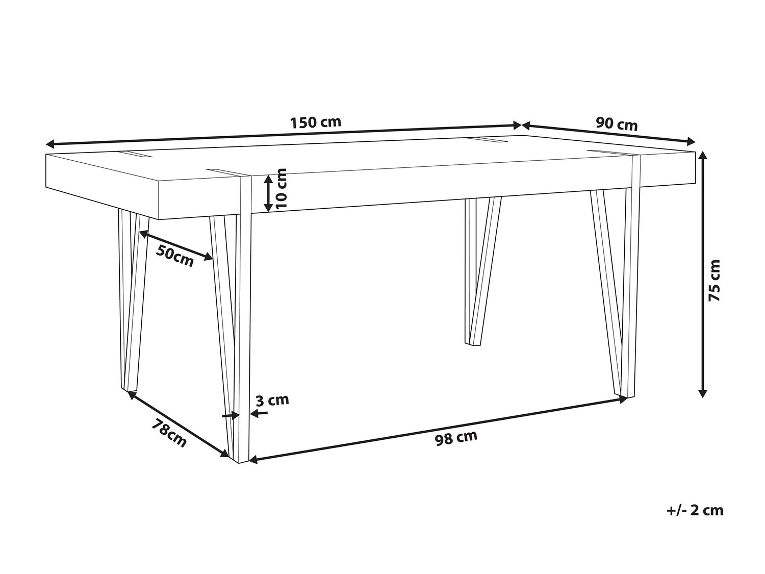 Маса Berwyn 691 (Тъмно дърво)