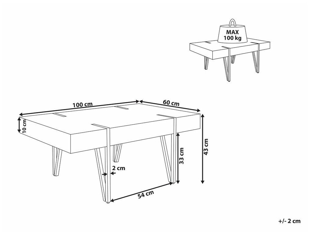 Масичка за кафе Berwyn 692 (Тъмно дърво)