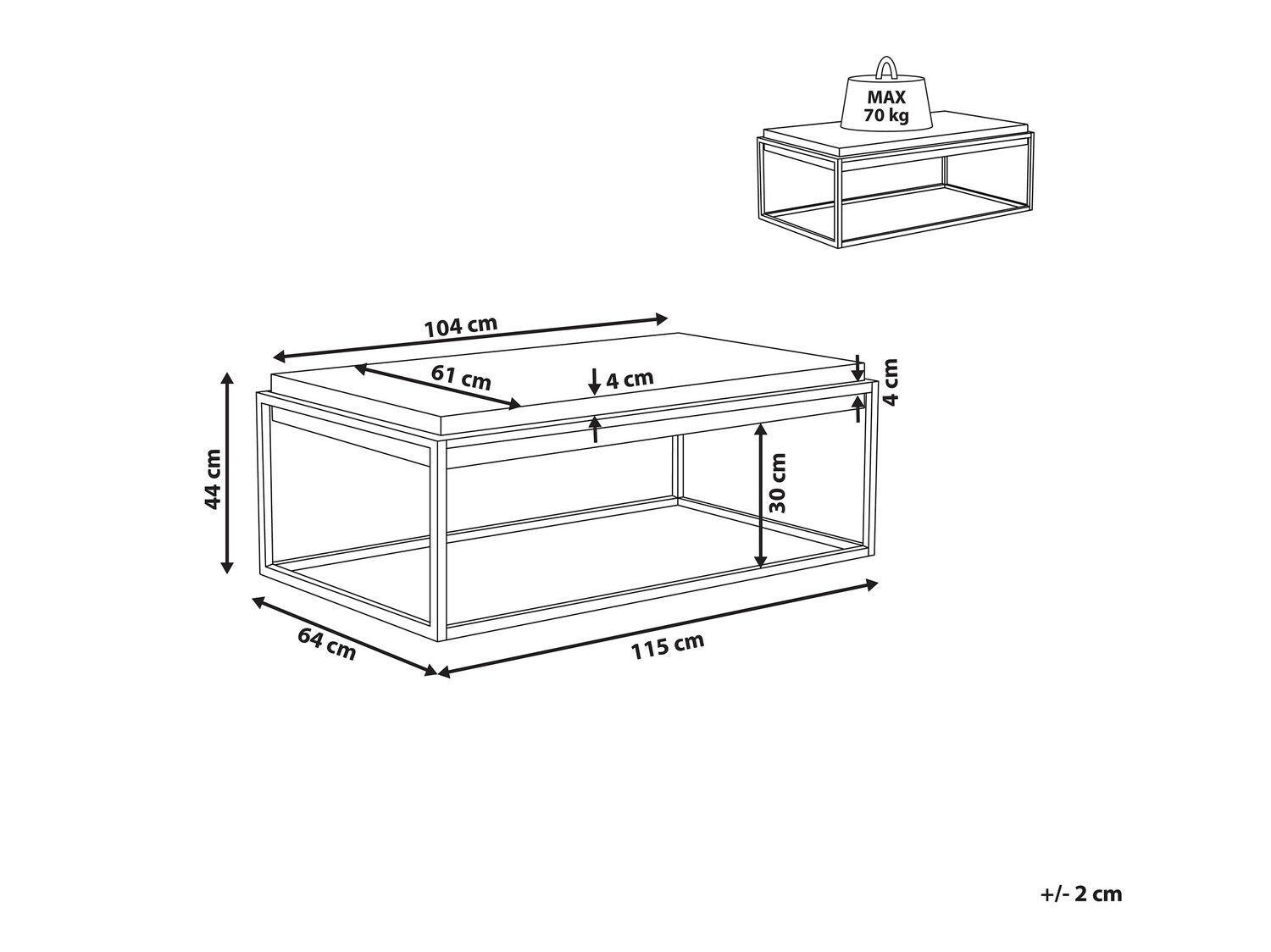 Масичка за кафе Berwyn 704 (Черен + Сив)