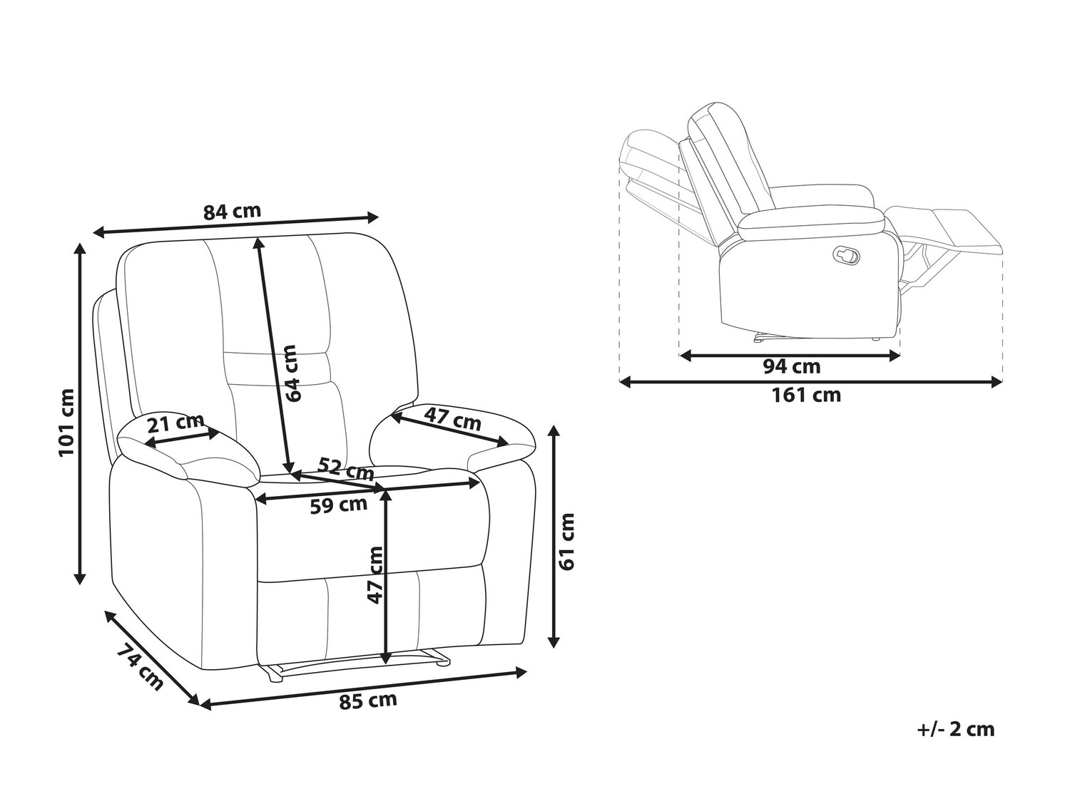 Реклайнер Tivlira 104 (Бежов)