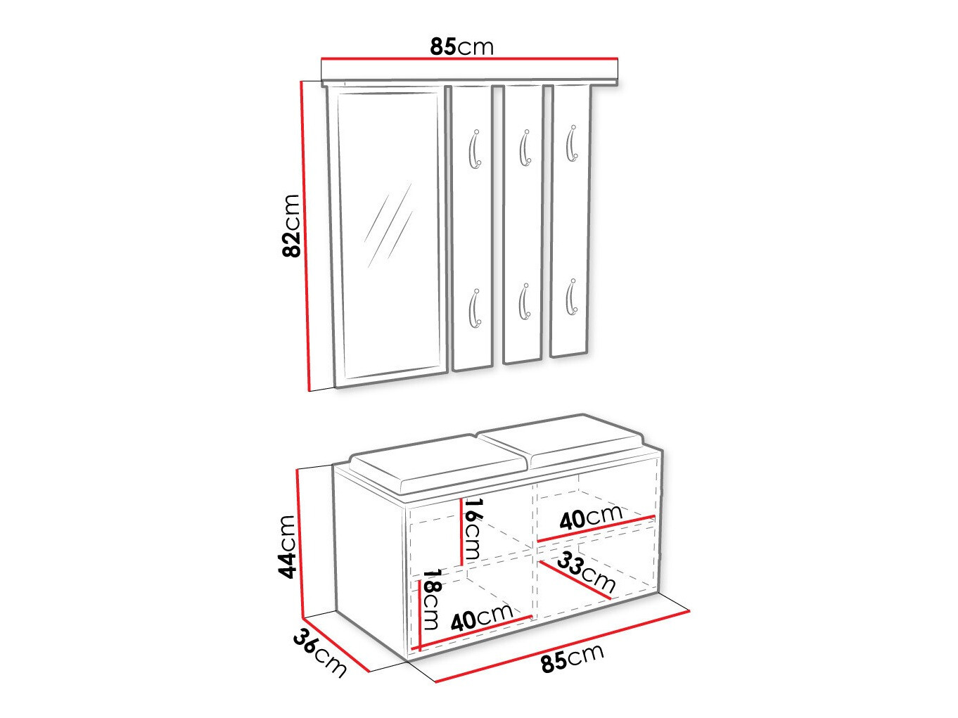 Комплект за антре Ferrus (Бял)