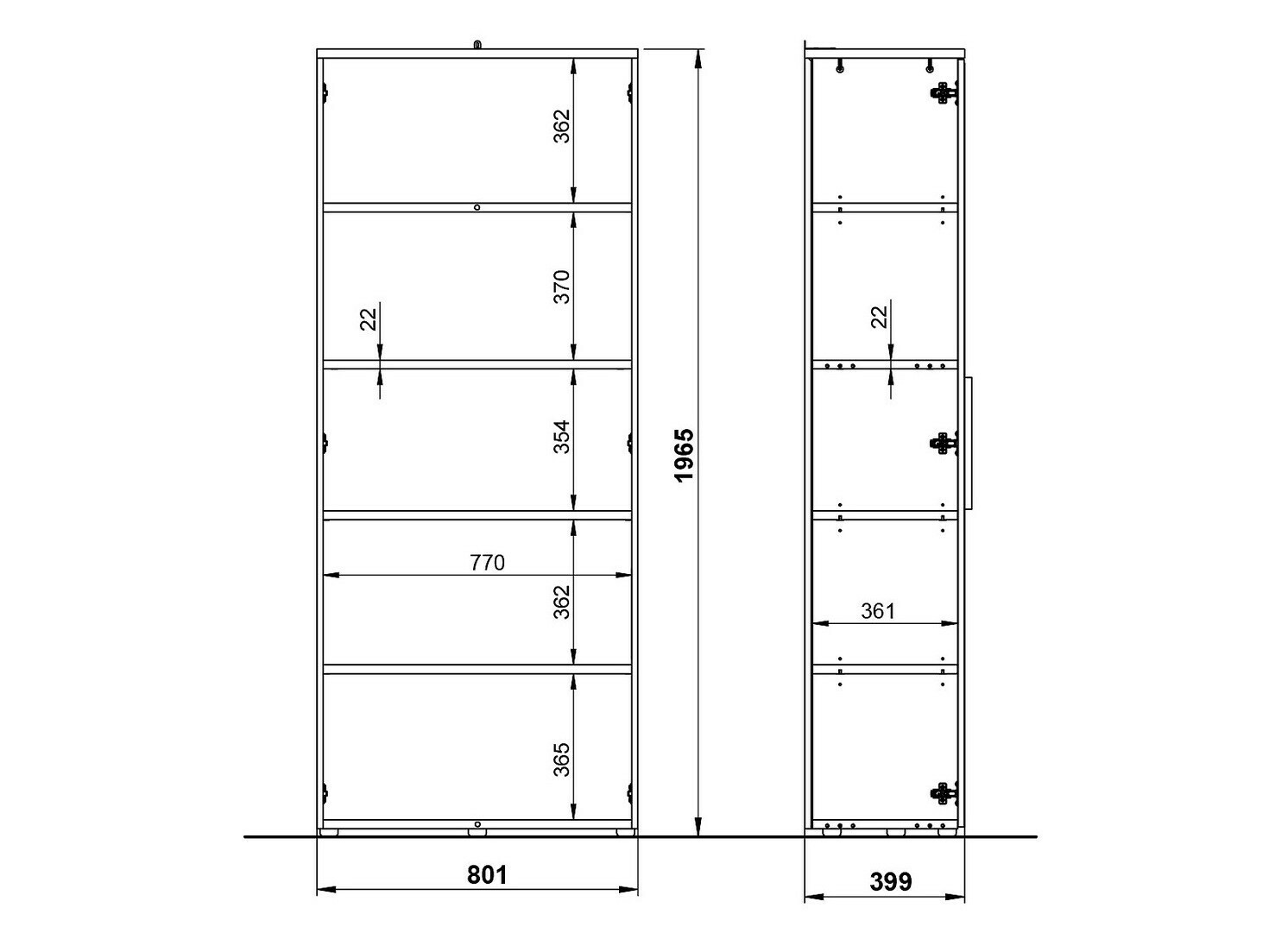 Етажерка Feltoru 102 (Бял)