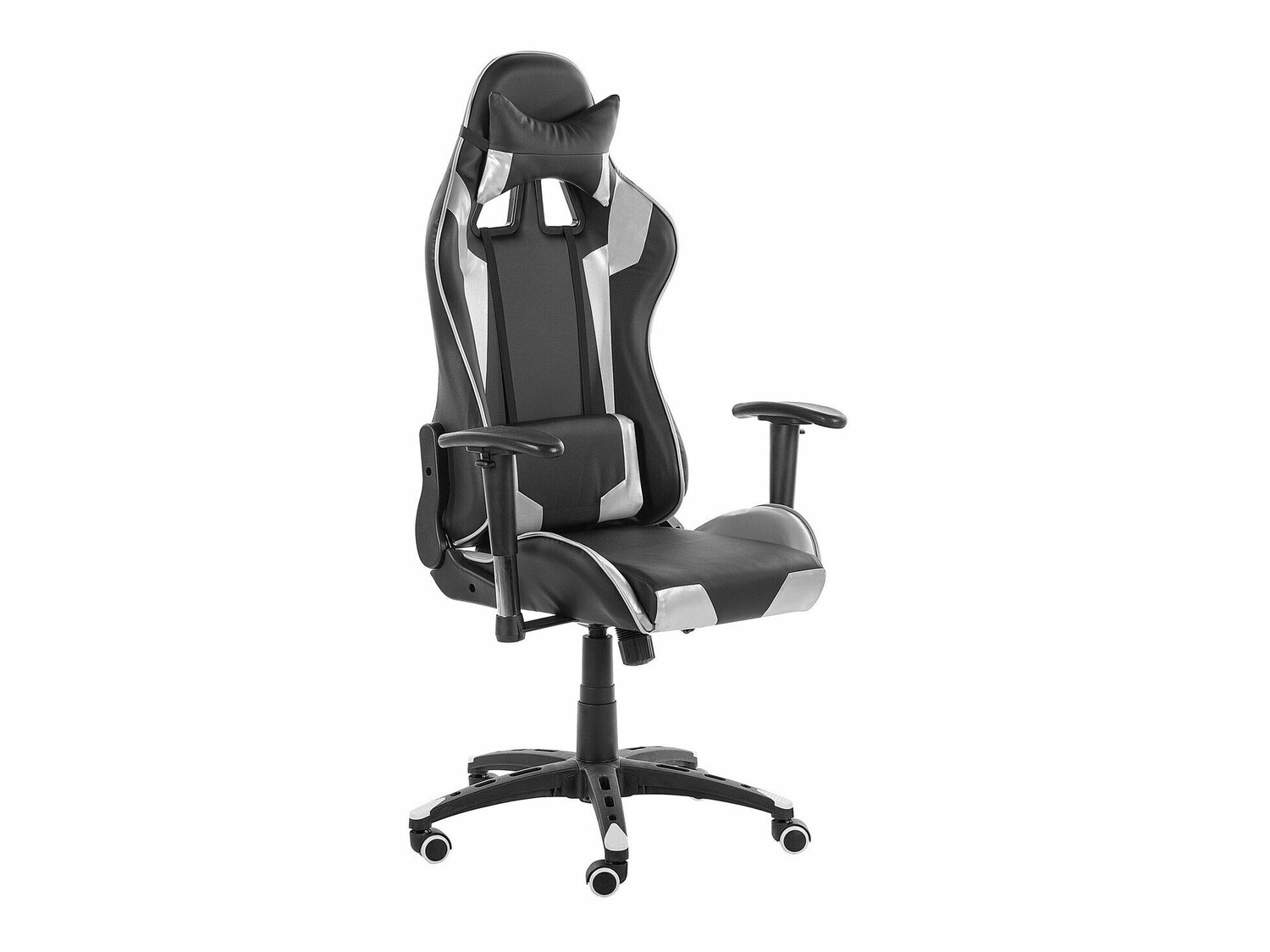 Геймърски стол Berwyn 820 (Черен + Сребро)