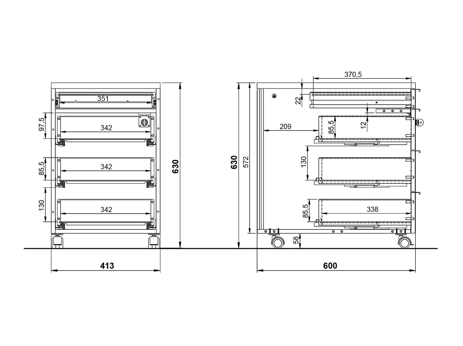 Контейнер Feltoru 106 (Графит)